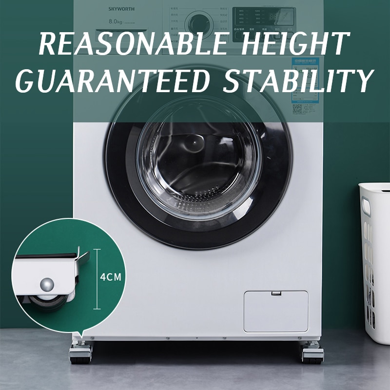 Washing Machine Stand Movable Adjustable Refrigerator Base Mobile Roller Bracket 24 Wheel Universal Washing Machine Dryer Holder