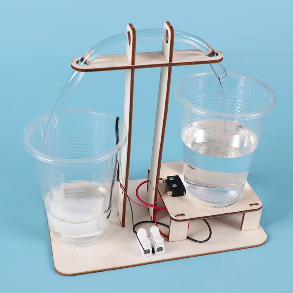 microgood Kid DIY Assembly Electric Drinking Fountain Model Student Physics Experiment Toy