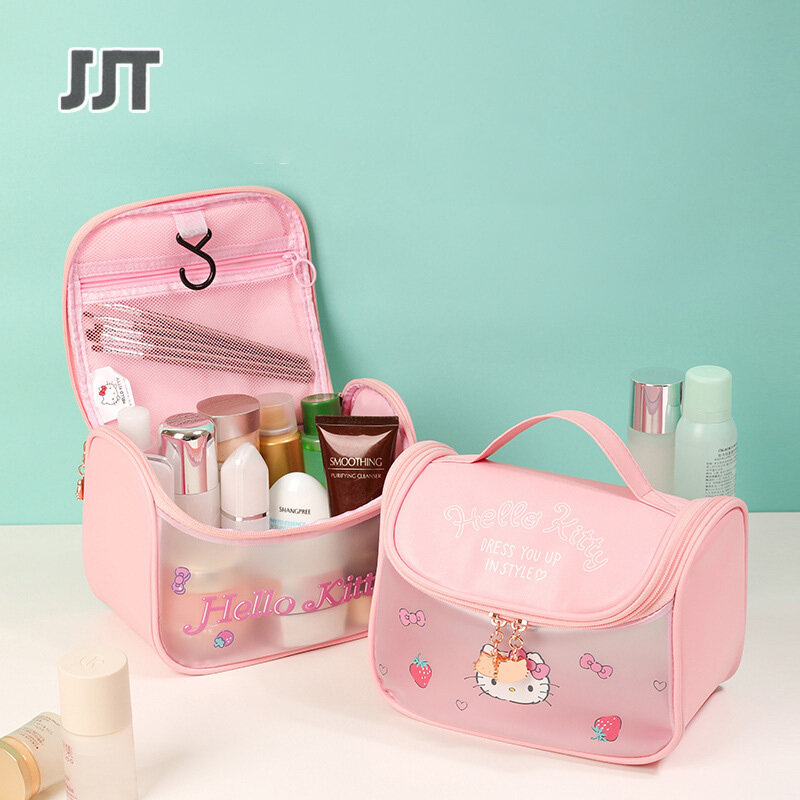 Explosions HelloKitty scrub cosmetic bag large waterproof portable hook washing storage package wholesaleExplosions HelloKitty scrub cosmetic bag large waterproof portable hook washing storage package wholesale