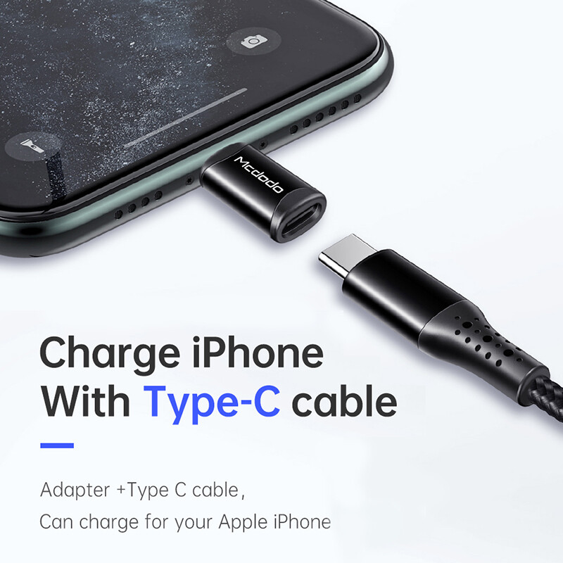 Mcdodo OTG Cable Adapter for iPhone Android Phone Type-c to Lightning Portable Fast Charging Converter
