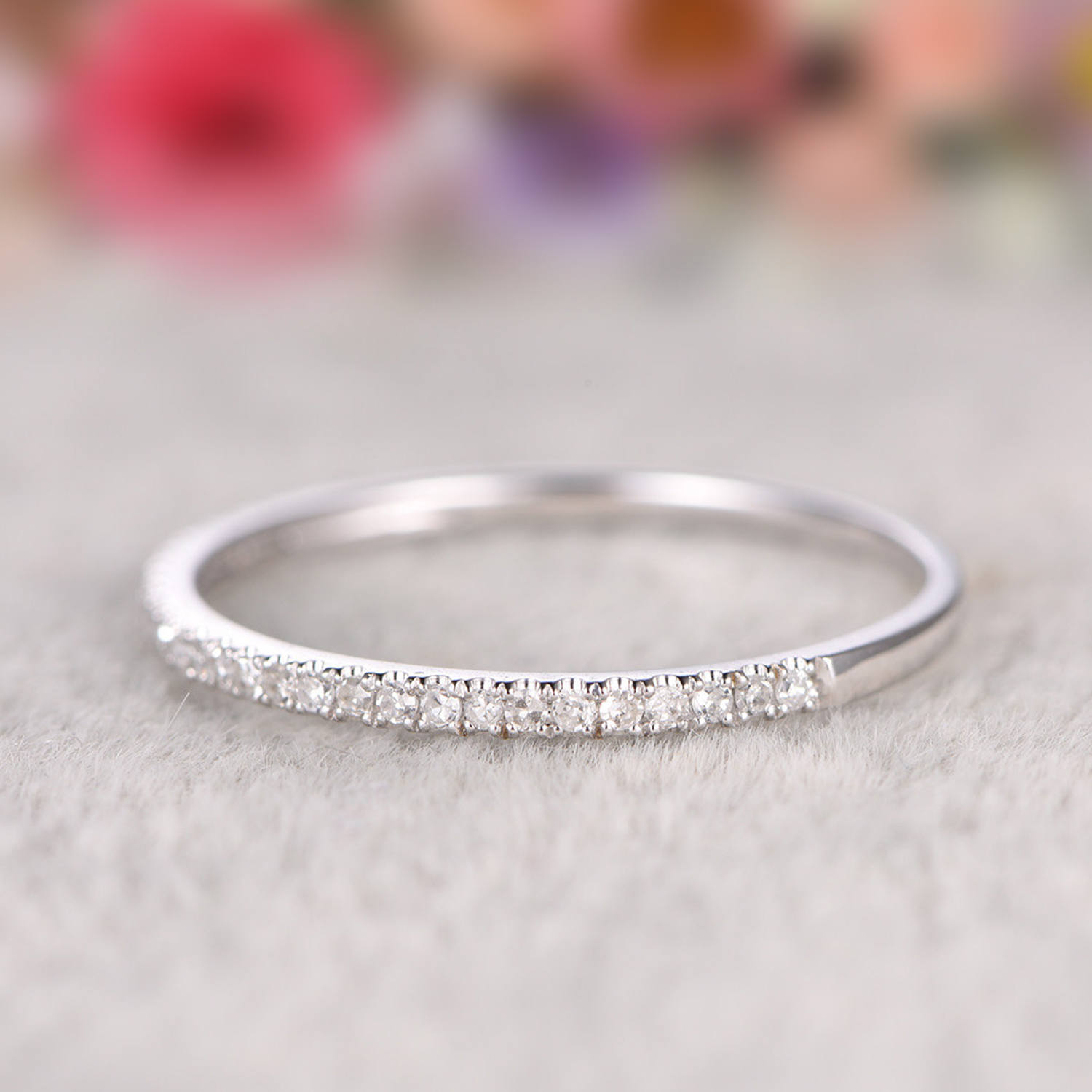 【Hot Bán, Chứng Khoán Sẵn Sàng 】 Nhẫn Kim Cương Một Hàng, Nhẫn Đôi Nhẫn Bạc