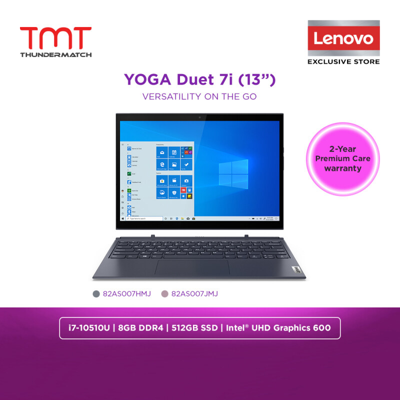 Lenovo Yoga Duet 7i 13IML05 82AS007JMJ Laptop | i7-10510U | 8GB 512GB SSD | 13 QHD Touch | W10 | Docking Keyboard + Pen Malaysia