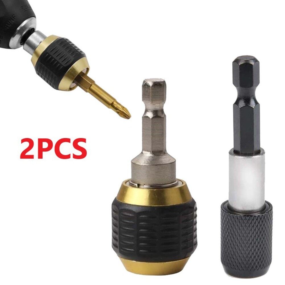 2pcs 1/4 'Hex Shank Keyless Drill Chuck Drill Bits Adapter For Conversion On Impact Drill Quick Change Convertor