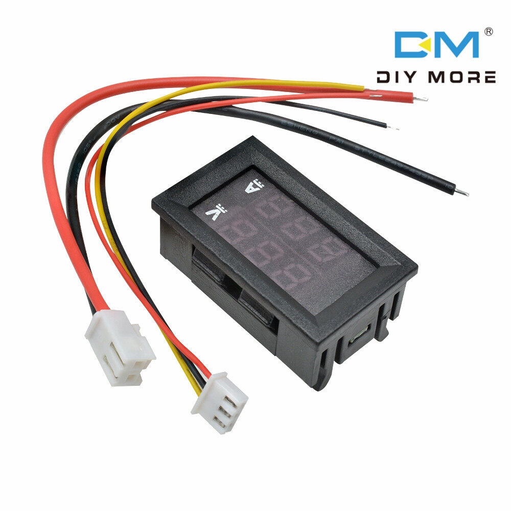 DC100V 50A Red Blue LED Amp Dual Digital Voltmeter Ammeter Volt Amp Meter Gauge