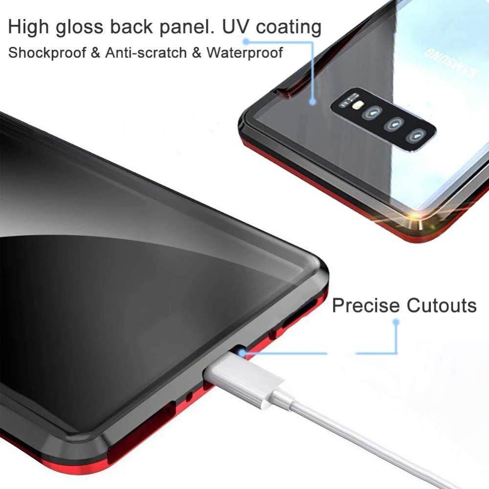 Cho Samsung Galaxy S25 S24 S23 22 S21 S20 S10 FE Plus Ultra 10 20 Pro Vỏ điện thoại, hai mặt thủy tinh 360 bọc hoàn toàn Vỏ khung kim loại bám hút nam châm