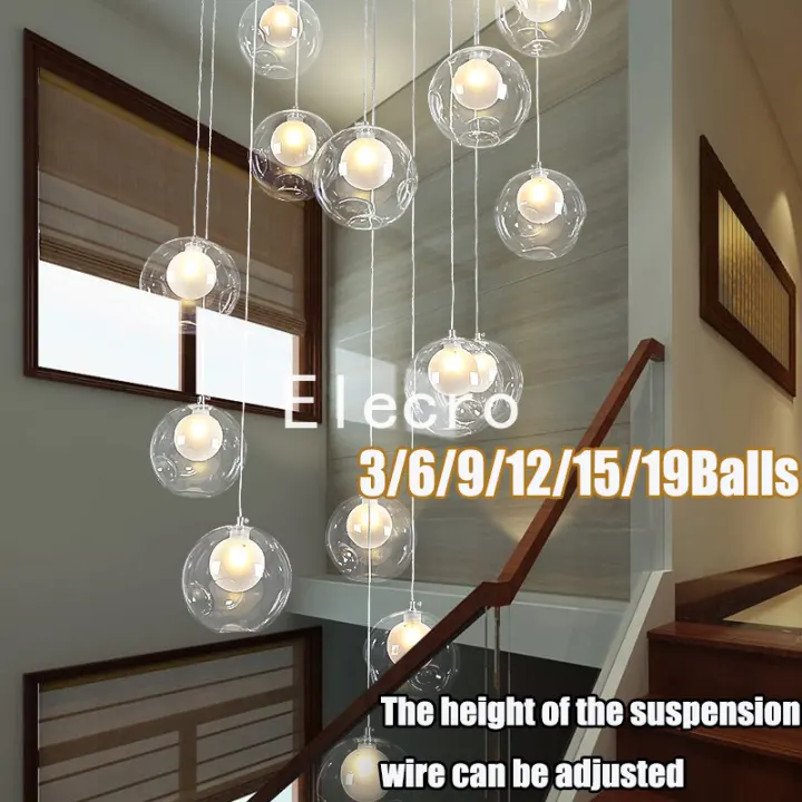 modern stair chandelier