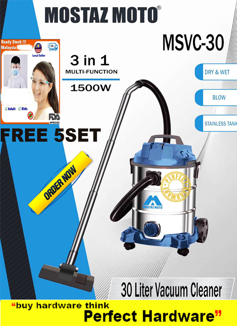 Mostaz Moto 30Liter Vacuum Cleaner 3 In 1 [Blower/Wet/Dry] Heavy Duty ...