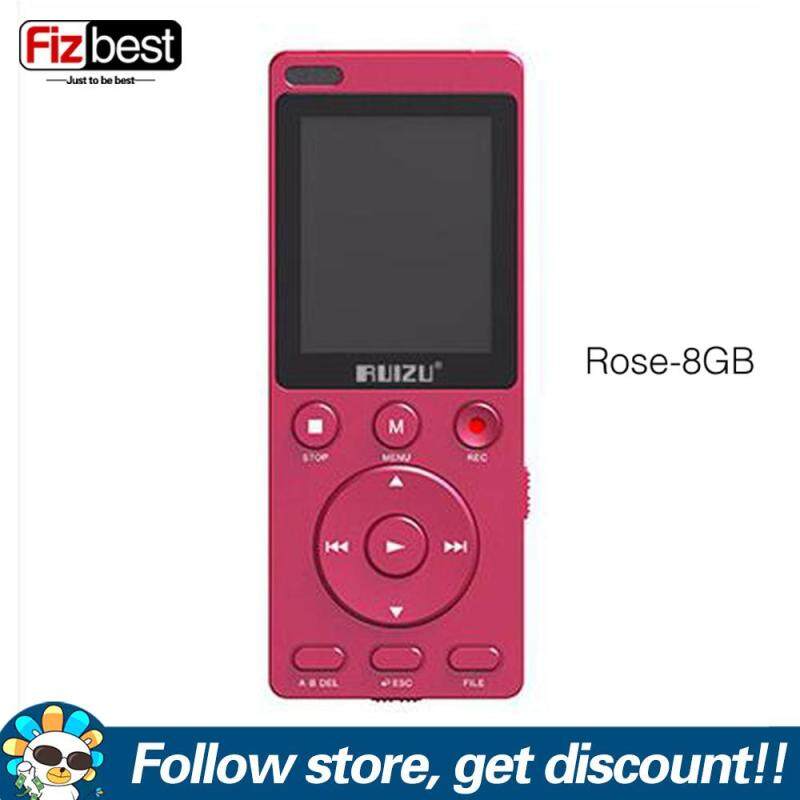 Original RUIZU K11 8GB Mp3 Player With 1.8 Inch TFT Color Large Screen Portable Music Player With Built-in Loudspeaker FM Radio E-Book Voice Recorder Support TF Card One-key A-B repeat for Study