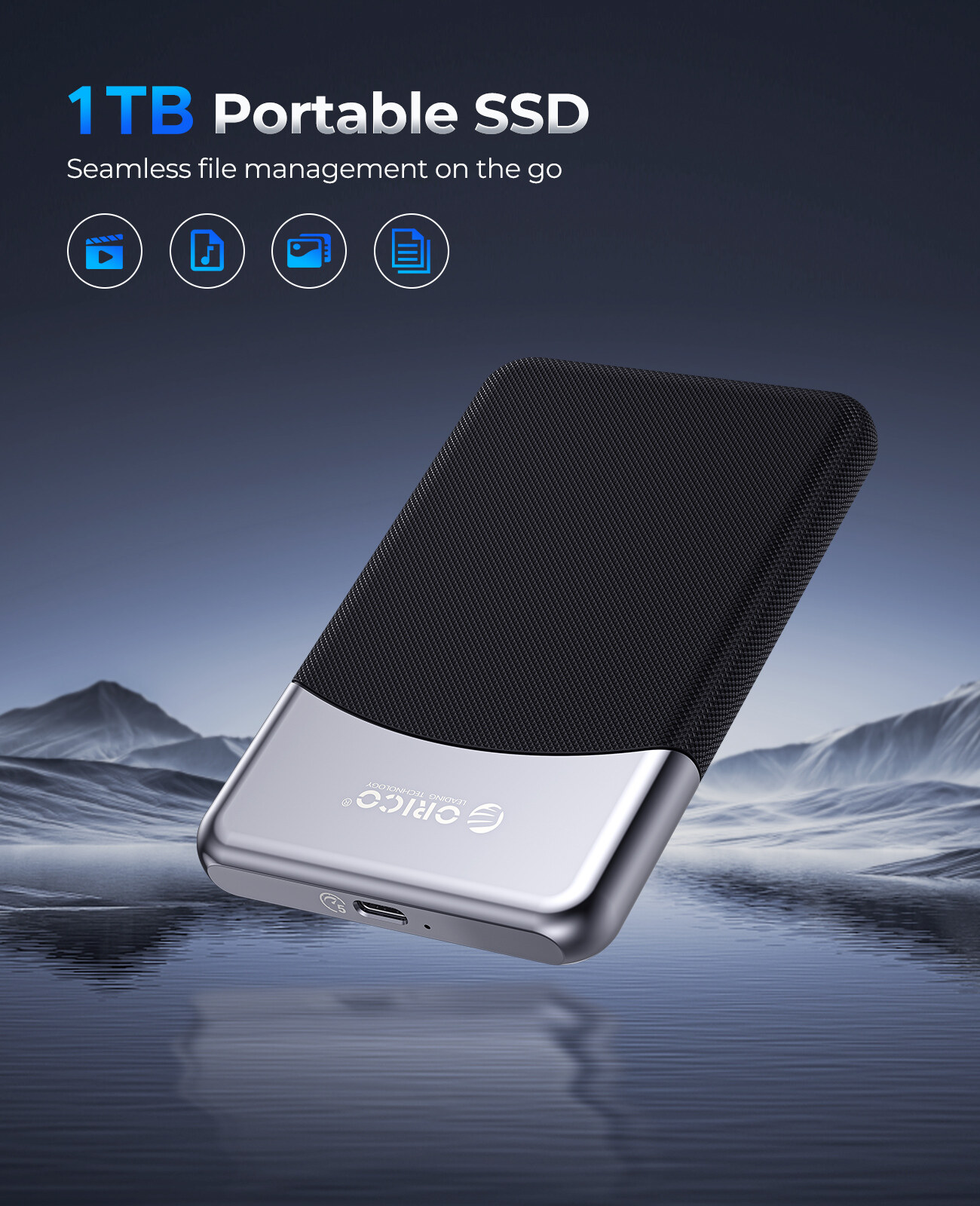 ORICO 500MB/S USB 3.2 Gen2 PSSD Solid State Drive 1TB/2TB/4TB