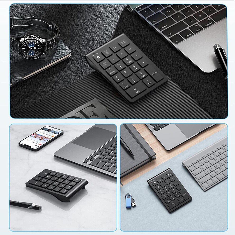 JOMAA Bàn Phím Số Bluetooth Bàn Phím Số Bluetooth Có Thể Sạc Lại Bàn Phím Số Không Dây 22 Phím Bàn Phím Số Ngoài Cho Mac Cho iPad Máy Tính Xách Tay Bàn Phím Kỹ Thuật Số