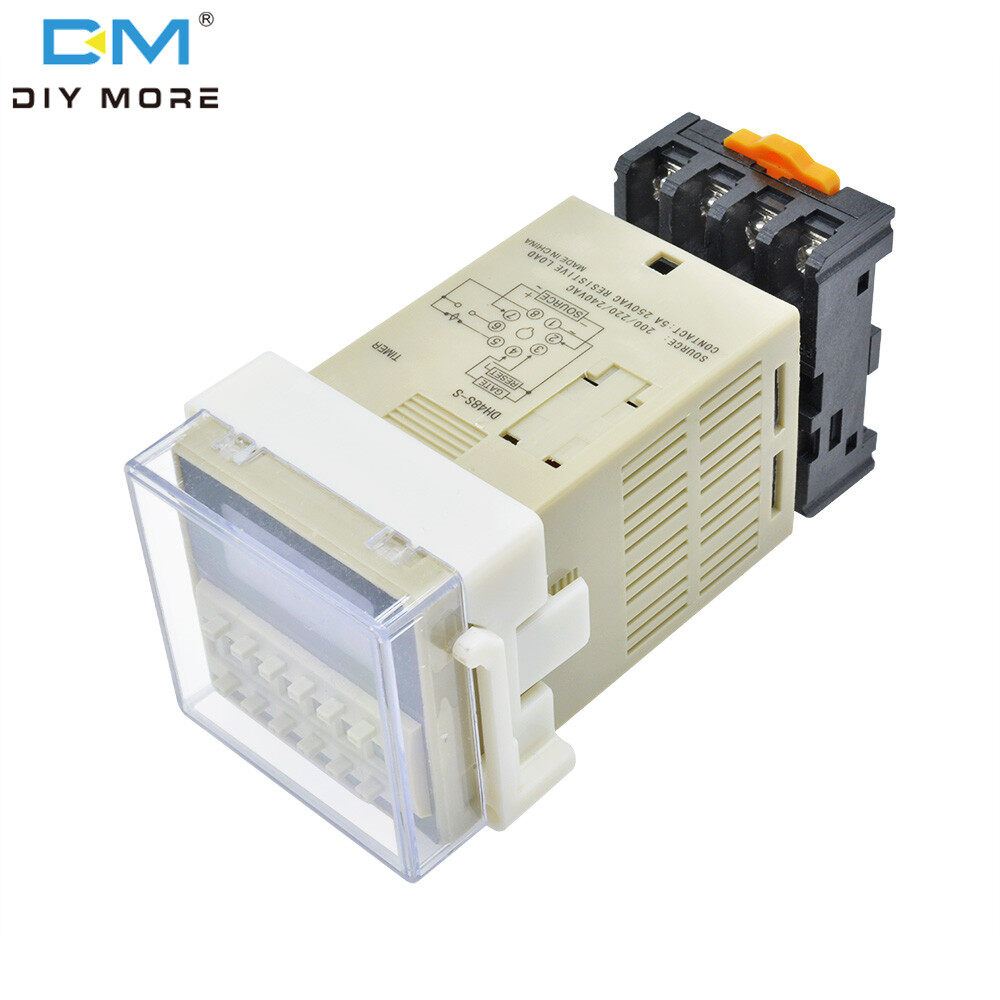 diymore DH48S-S Rơ Le Độ Trễ Thời Gian Chính Xác AC 220V Kỹ Thuật Số, Với Ổ Cắm Cơ Sở