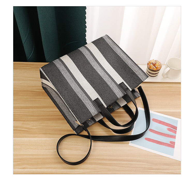 College student class handheld canvas commuting one shoulder crossbody large capacity notebook A4 teacher briefcase