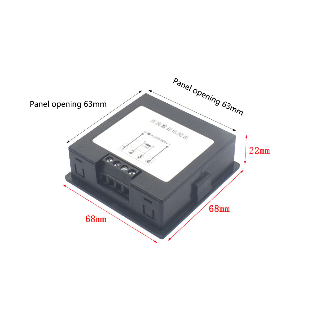 Aideepen Đồng Hồ Đo Điện Áp Và Dòng Điện Một Chiều Màn Hình Kỹ Thuật Số LCD Máy Đo Đa Năng Trở Kháng Tiêu Thụ Điện 6-200V Máy Kiểm Tra 20A