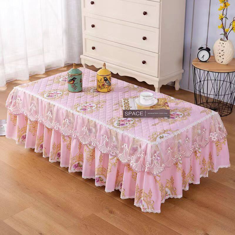 Table cloth, tablecloth cover, tea table cloth, rectangular tea table cover, cloth lace tablecloth, European style TV cabinet, dust cover, living room, household