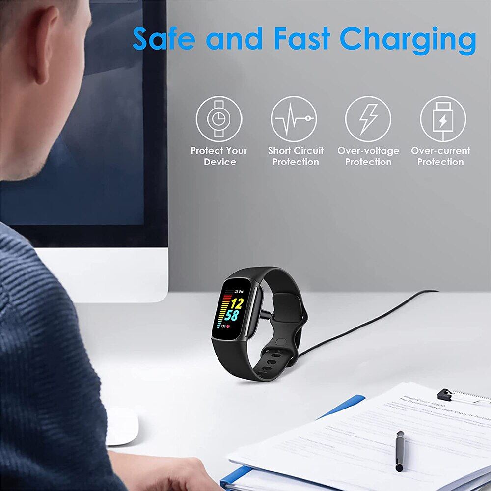 Sạc cho Sạc Fitbit 5 Sạc Fitbit 6 USB thay thế cáp sạc sạc cho Fitbit Luxe Cáp cái nôi Bộ chuyển đổi sạc dạng chân đế