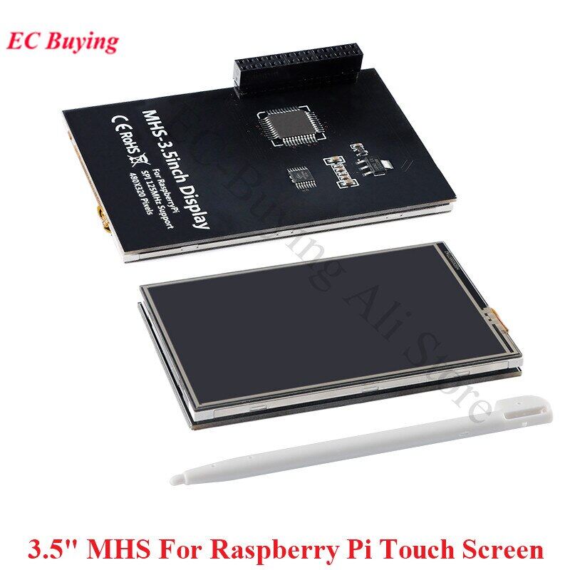 3.5 inch 3.5" mhs for raspberry pi color tft lcd display module touch screen 320*480 spi ili9486 drive supports retropie