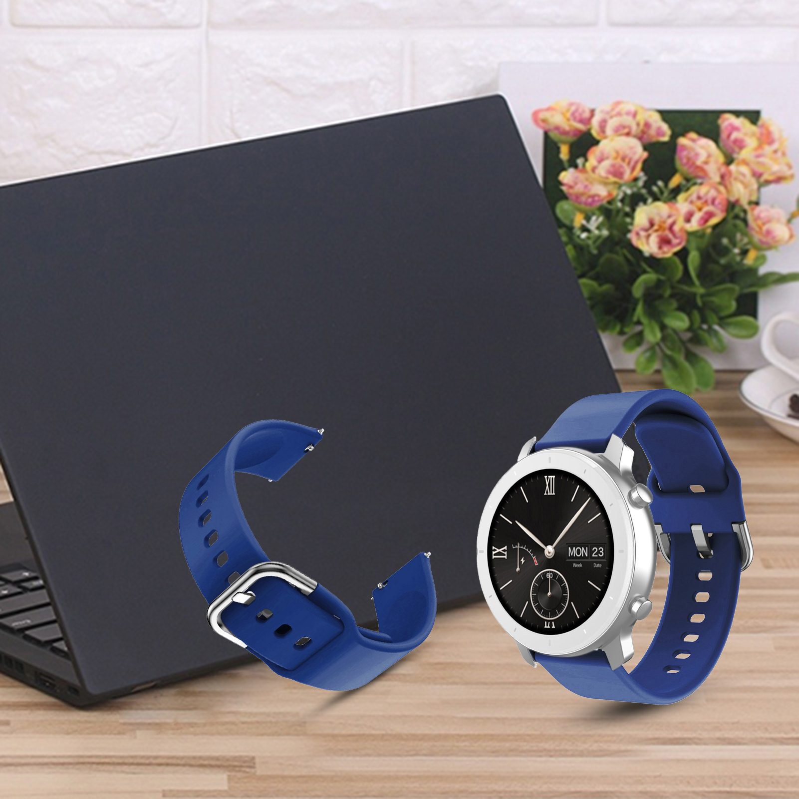 Talent Star Simple Wrist Strap Comfortable Shockproof Unisex 20mm Smartwatch Band Strap