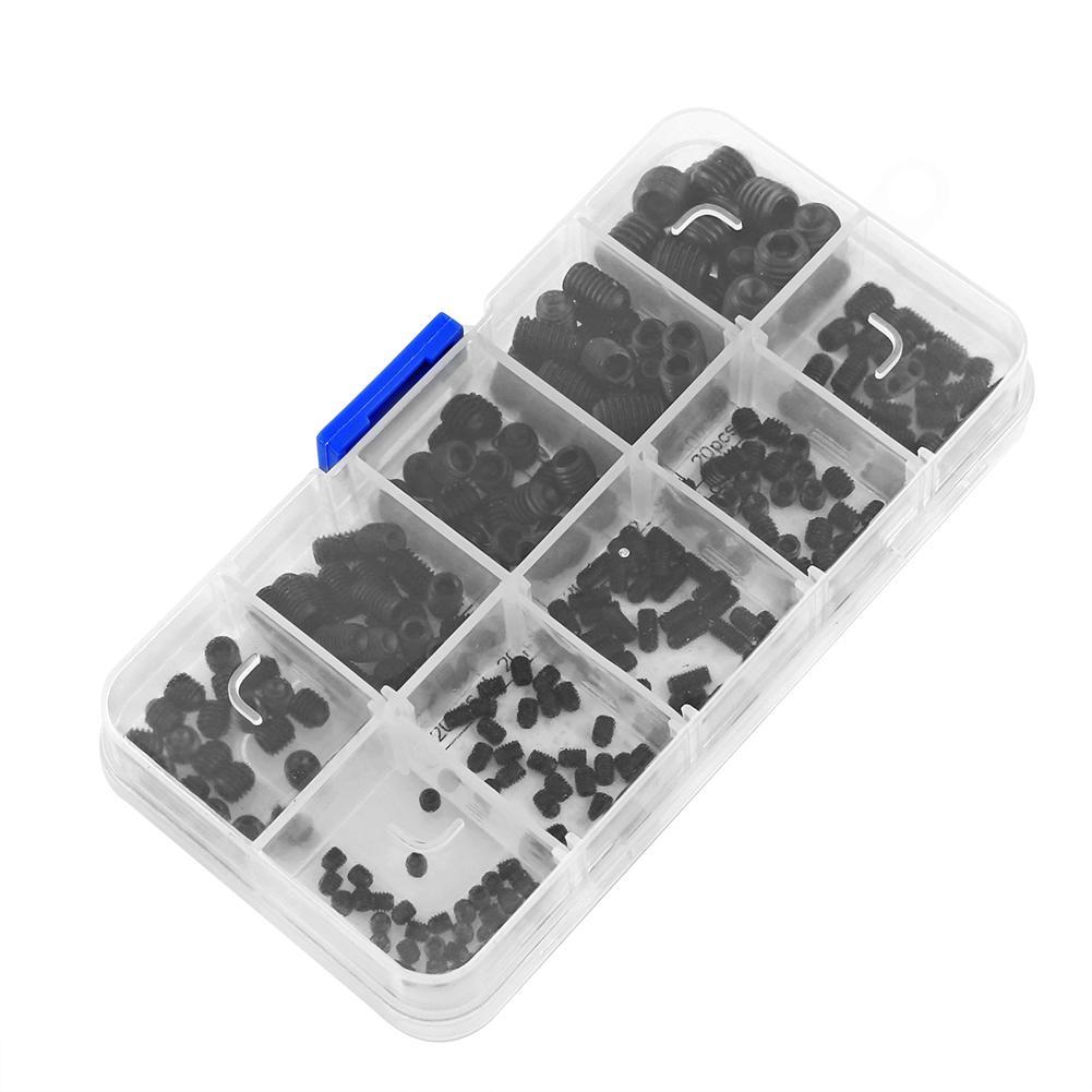 240 Vít Có Lỗ Trên Đầu Loại Ổ Cắm Đầu Allen Hex Bộ Vít Cấy Bộ Hộp DIN916