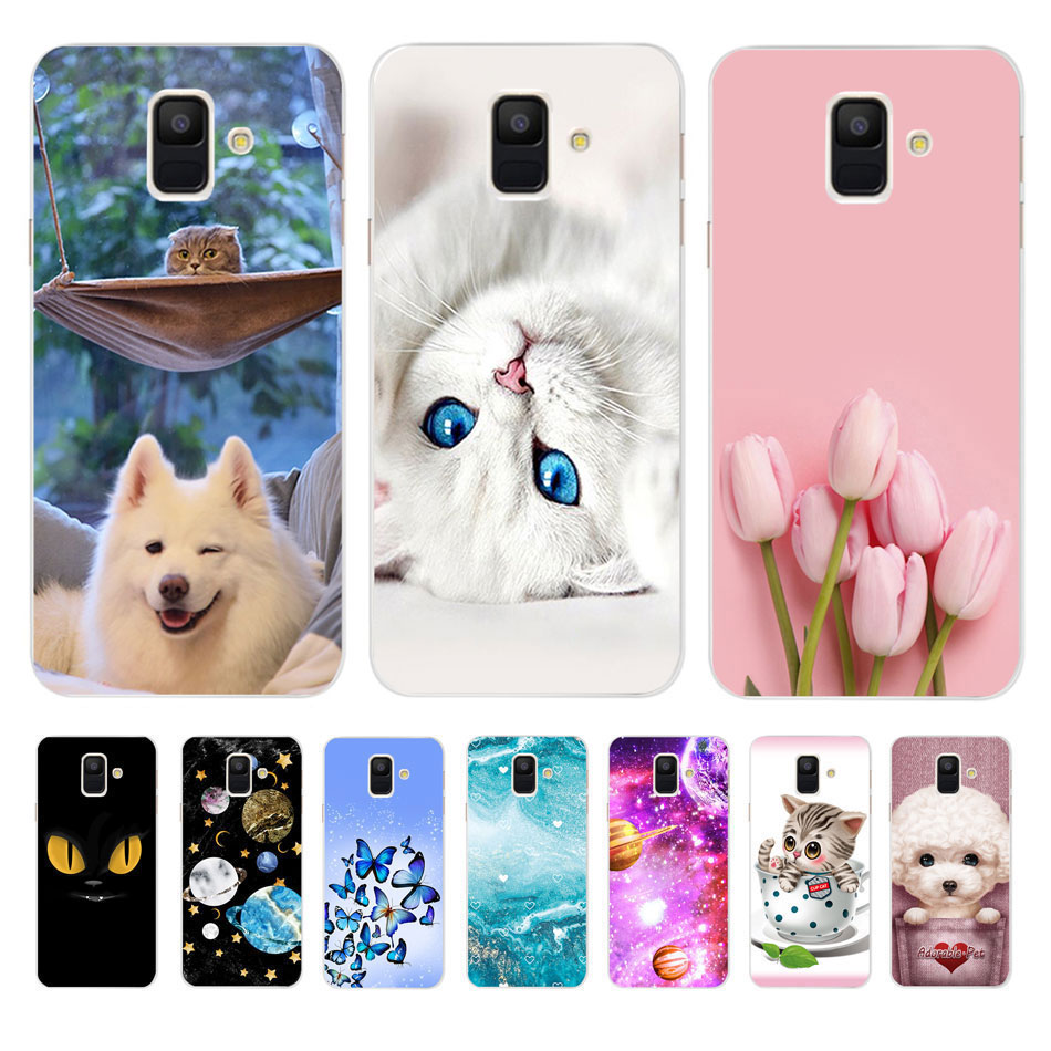 Cute Painted Case For Samsung Galaxy J8 2018 / Samsung Galaxy A6 Plus Silicone TPU Soft Phone Back Cover Case