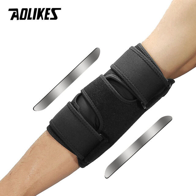 AOLIKES 1PCS Adjustable Elbow Fixed Arm Splint Brace Elbow Joint Brace Support With 2 Steel Plates Elbow Fracture Stabilizer