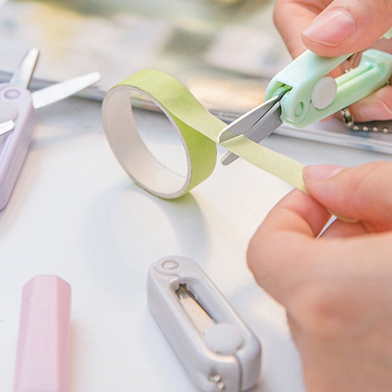 Xách tay Acrylic có thể gập lại kéo sinh viên ngắn gọn kéo an toàn