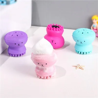 READY STOCK!! SILICONE CLEANSING BRUSH EXFOLIATOR FACE SCRUB SMALL OCTOPUS SHAPE SOTONG