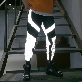 men reflective joggers