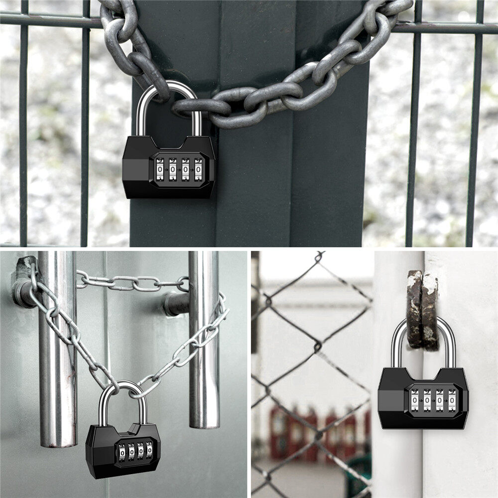 ORIA Kết Hợp Ổ Khóa, Khóa Kết Hợp 4 Chữ Số Reset Combo Khóa Phòng Tập Thể Dục Khóa, Hộp Cổng Khóa Thể Thao & Phòng Tập Thể Dục Cho Nhân Viên Trường Học Hộp Công Cụ Hàng Rào