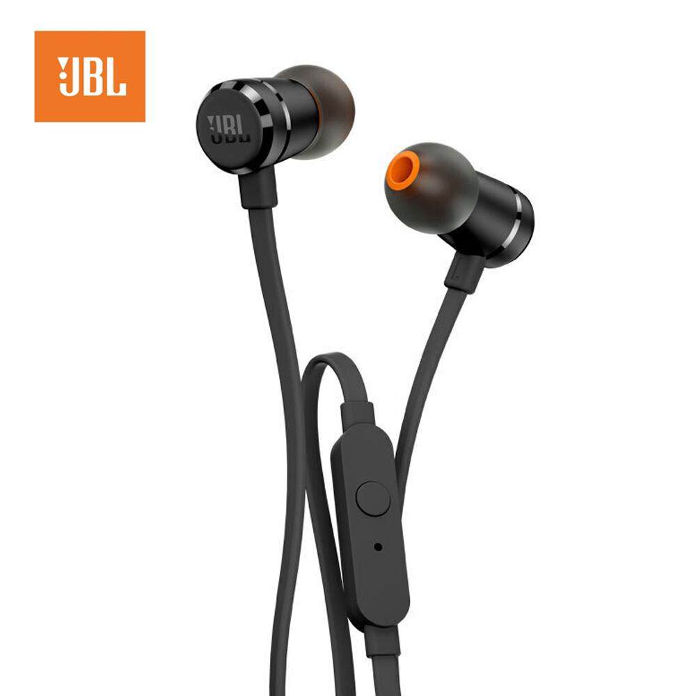 Original สำหรับ JBL T290 3.5 มม.หูฟังมีสาย JBL ชุดหูฟังเพลงสเตอริโอ,Dynamic Bass One ปุ่มแฮนด์ฟรีหูฟังเอียร์บัดแบบมีไมโครโฟน