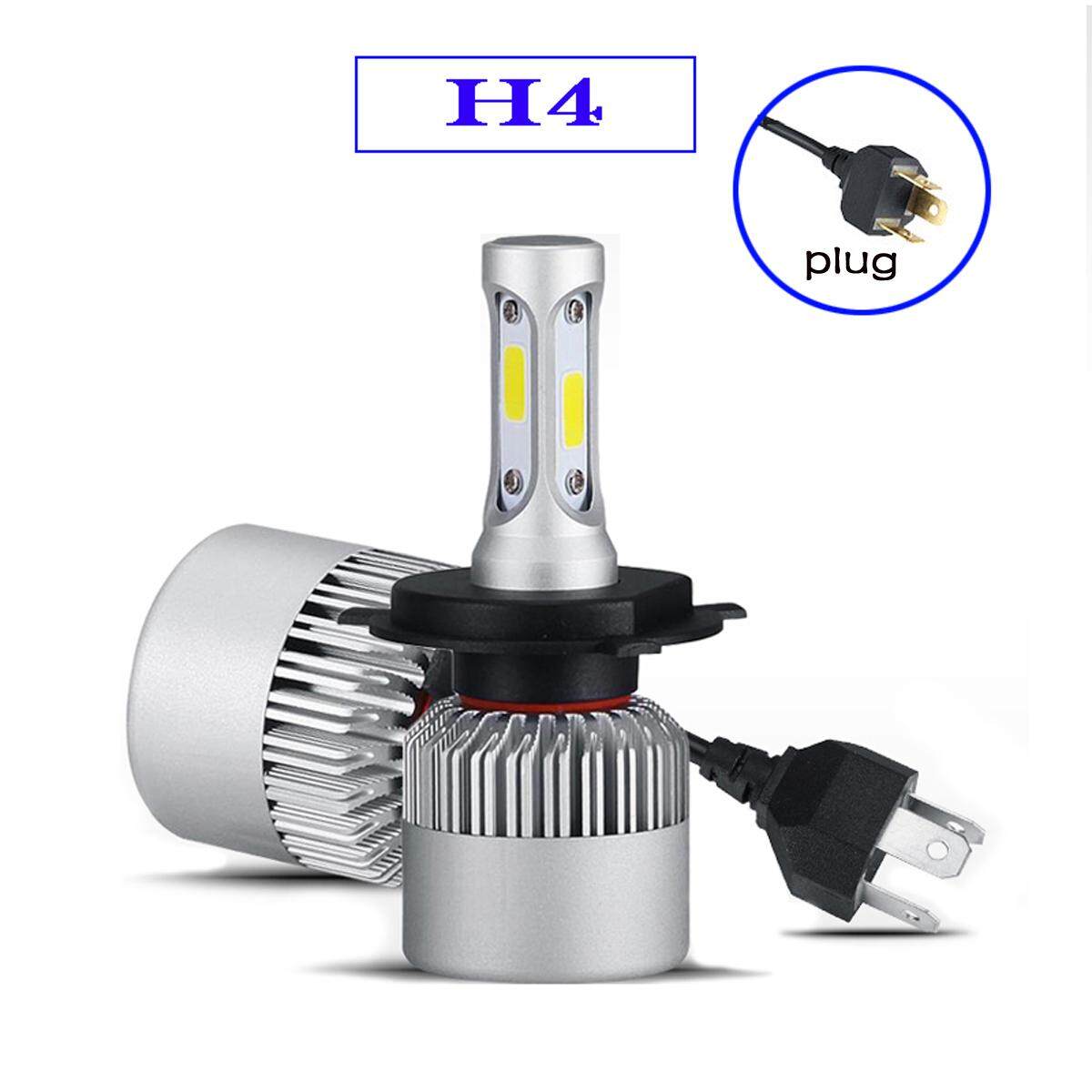 COB H1 H3 H4 H7 H11 9005 9006 S2 Xe Ô Tô Tự Động ĐÈN Pha LED 72 W 8000LM Cao Chùm Thấp Ô Tô bóng đèn Xenon Trắng 6500 K (H4)