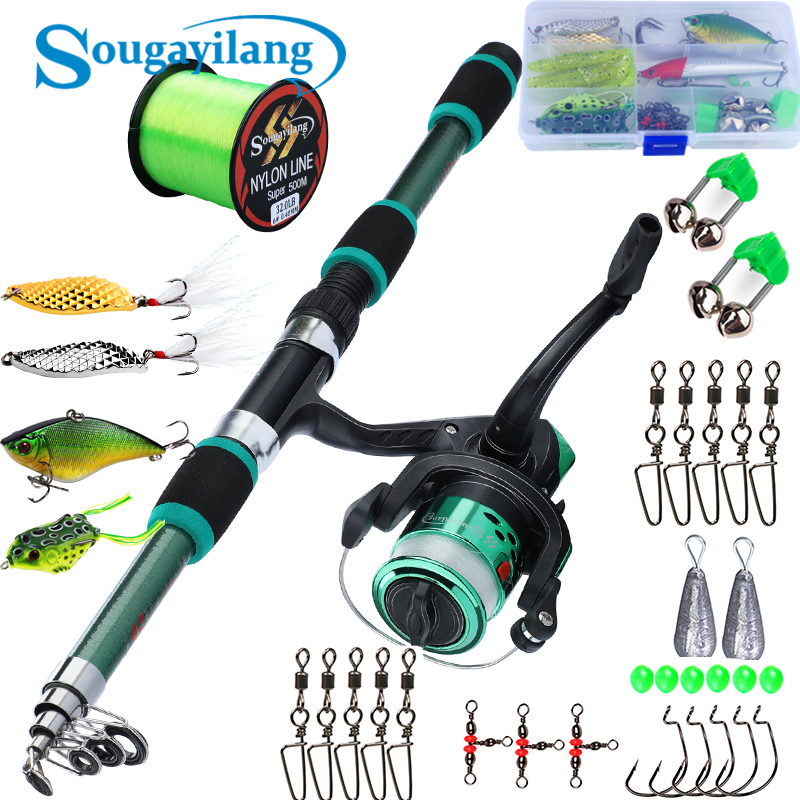 Fishing Rod Complete Set 1.8M/5.9FT Fishing Rod and 5.5:1 Gear Ratio  Fishing Reel with Fishing Accessories Set Cheap Fishing Rod Full Set  fishing rod with reel Fishing Rod Set