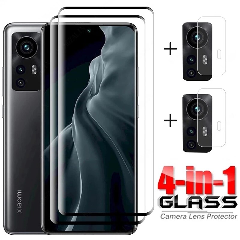 4IN1 Xiaomi MI 12 pro Tempered glass protective film for xiaomi 12 X 12X 12 PRO 5G 3D full coverage curved screen protective glass film camera lens film xiaomi 12 x