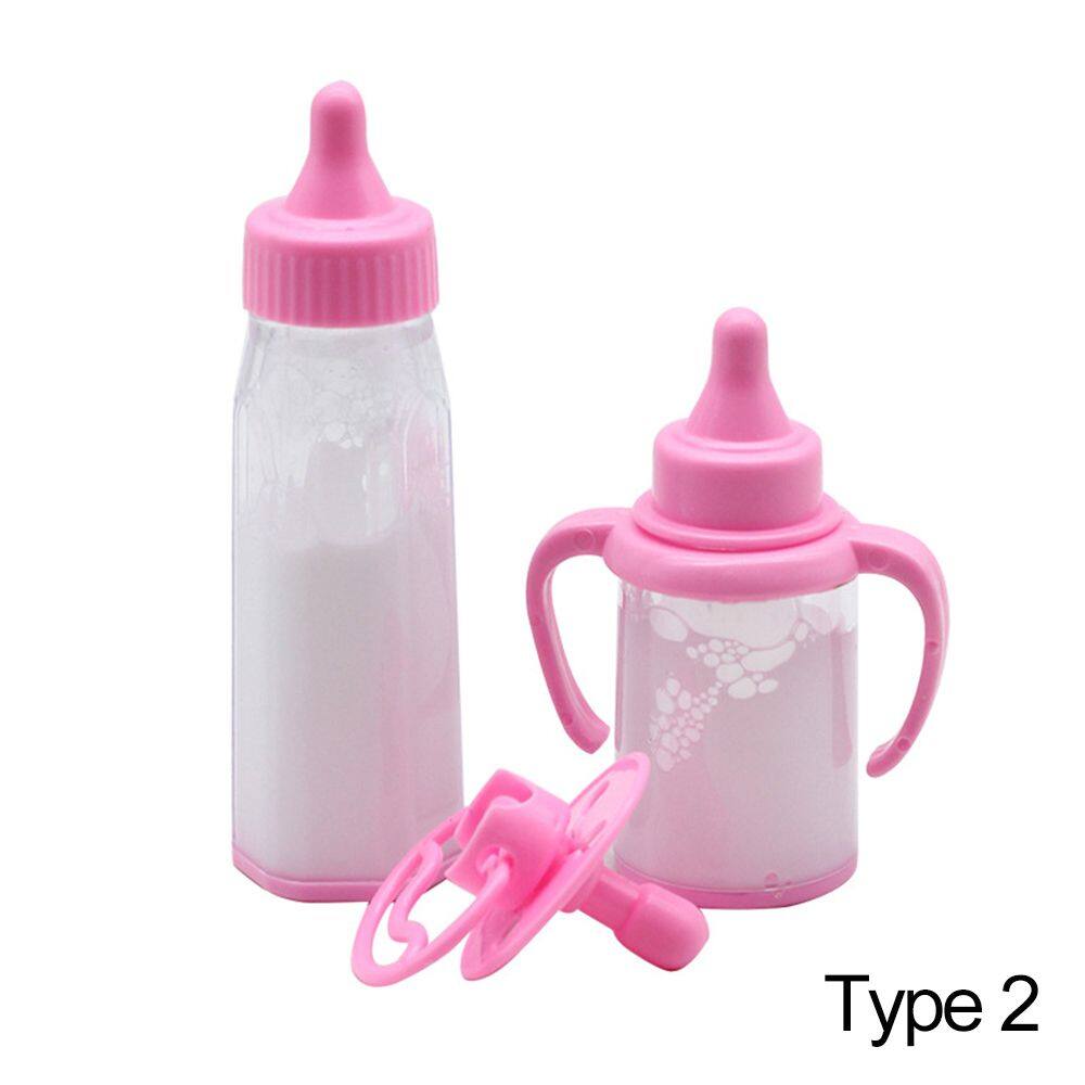 3pc/Set Baby Doll Accessories Milk Bottles Nipple Various Gift Play Plastic J3Q3