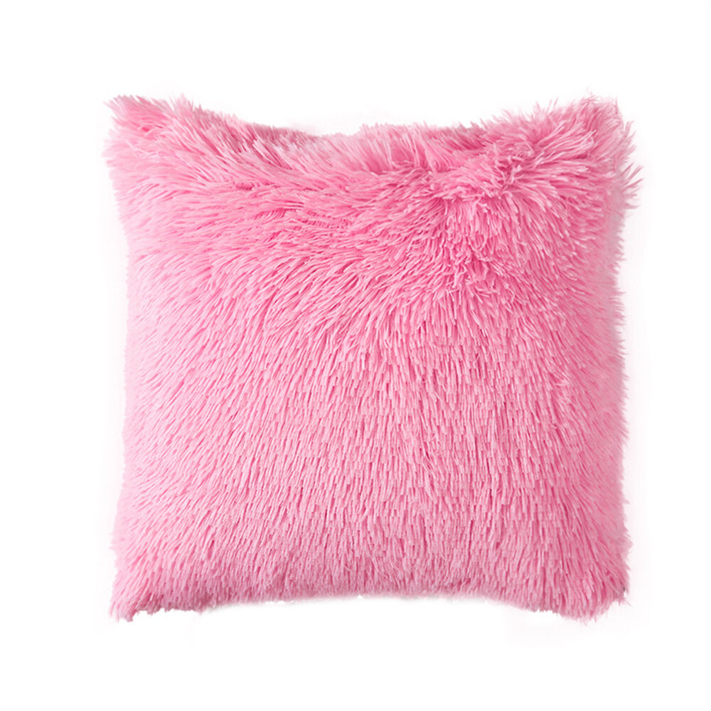 40*40cm Soft Fluffy Cushion Cover Throw Pillow Case Long Plush Home Sofa Decor