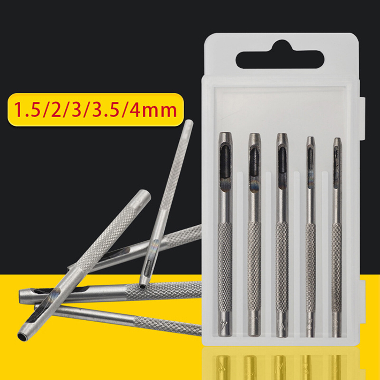 Leather Hole Puncher Punch Punch Watch Belt Belt Trousers Belt Bag Belt Punch Tool 1.5-4mm Cylindrical Punch