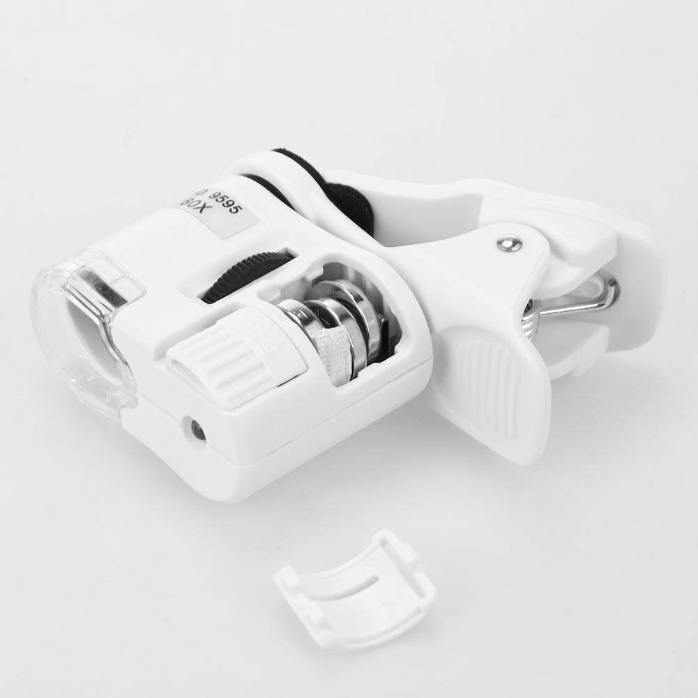 Kính Hiển Vi Điện Thoại Di Động 60X Thông Dụng Ống Kính Macro Kẹp Máy Ảnh Siêu Nhỏ Có Đèn LED