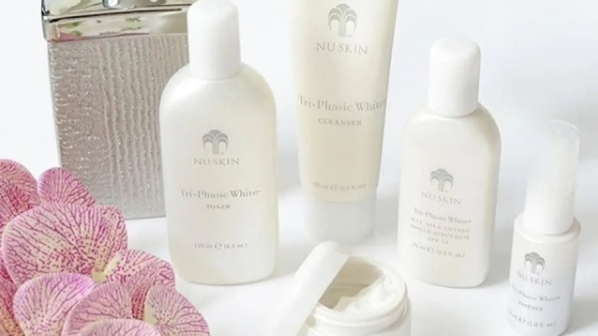 Nuskin Nu Skin Tri Phasic Tri Phasic White System Cleanser Toner Day Milk Lotion Night Cream Essence Lazada