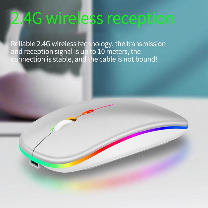 New Wireless Mouse Rgb Rechargeable Mouse Wireless Computer Silent Mause Led Backlit Ergonomic Gaming Mouse For Lap Pc