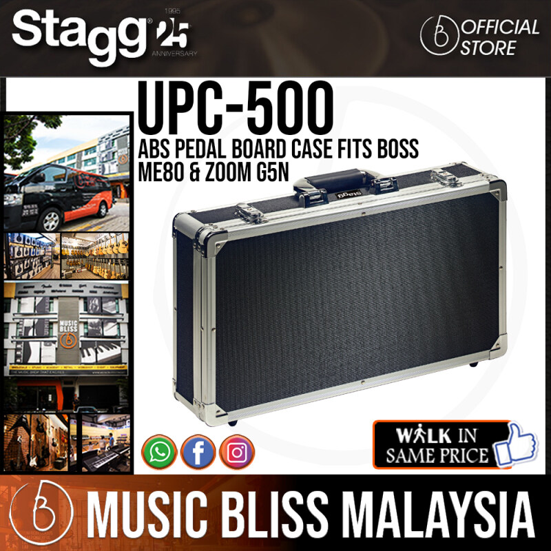 Stagg UPC-500 ABS Pedal Board Case fits Boss ME80 & Zoom G5n Malaysia