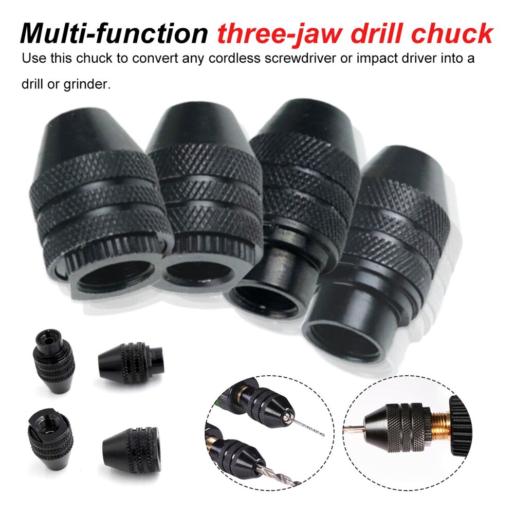 Mini Keyless Drill Bit Multi Rotary Tools Converter Adapter Drill Chuck