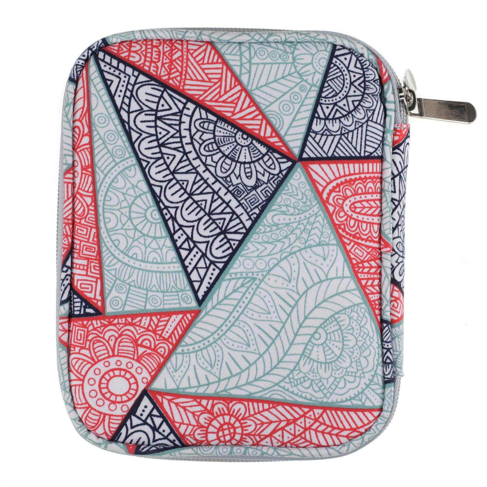Serbery Crochet Hook Case Empty Zipper Bag Portable Double Layers Sewing Circular Knitting Needle Storage Bag Organizer