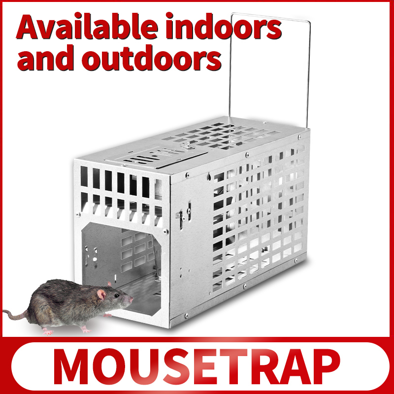 Perangkap Tikus Besi Double Door Mouse Trap Reuseable Multi Catch Mouse ...