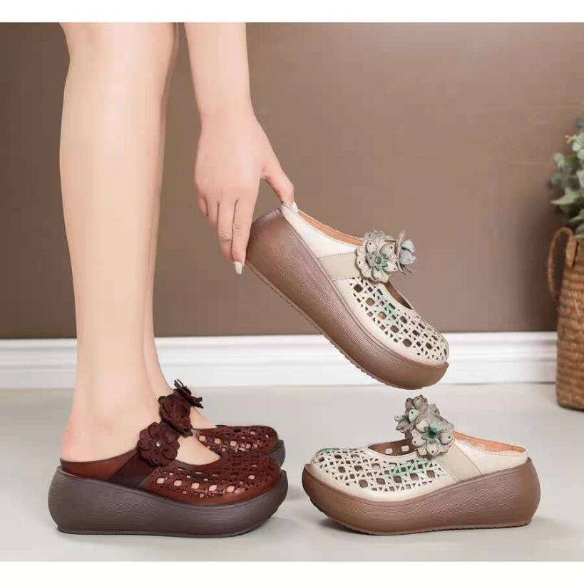 Dép đế xuồng cho nữ, Dép xăng đan đế dày, Dép quai cao su, kiểu hàn quốc 072608 giá rẻ
