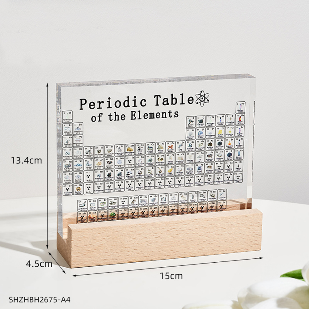 Ornament The With Base Light Samples Real Element Elements Acrylic Table Periodic