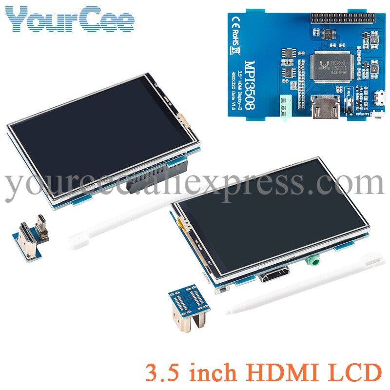 3.5 inch LCD Display HDMI compatible 3.5" HD LCD Touch Screen Display Module 480×320 1920x1080 Support Systems for Raspberry Pi