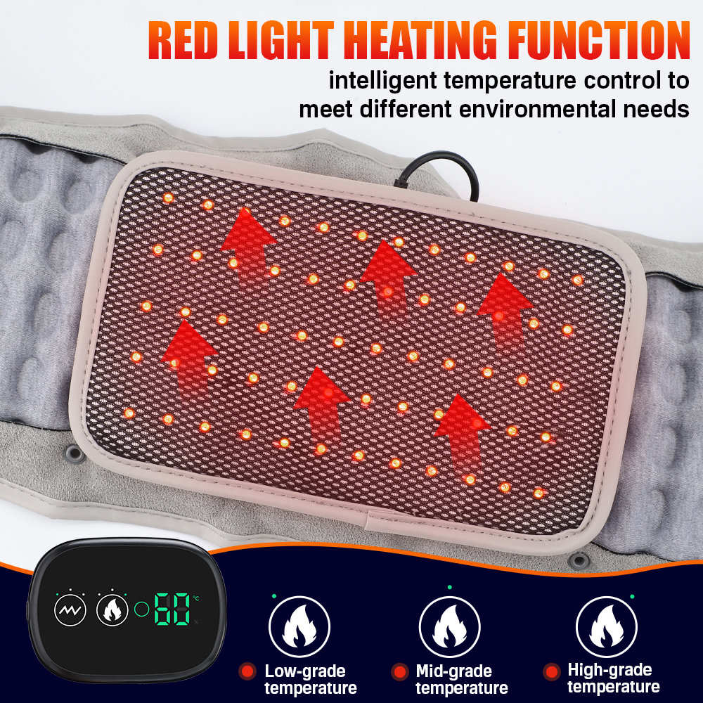 Thắt Lưng Lưng Bơm Hơi Đai Hỗ Trợ Túi Khí Rung Sưởi Ấm Ánh Sáng Đỏ Nẹp Lưng Nén Nóng Đồ Bảo Vệ Vòng Eo Có Thể Điều Chỉnh Chăm Sóc Sức Khỏe Cột Sống