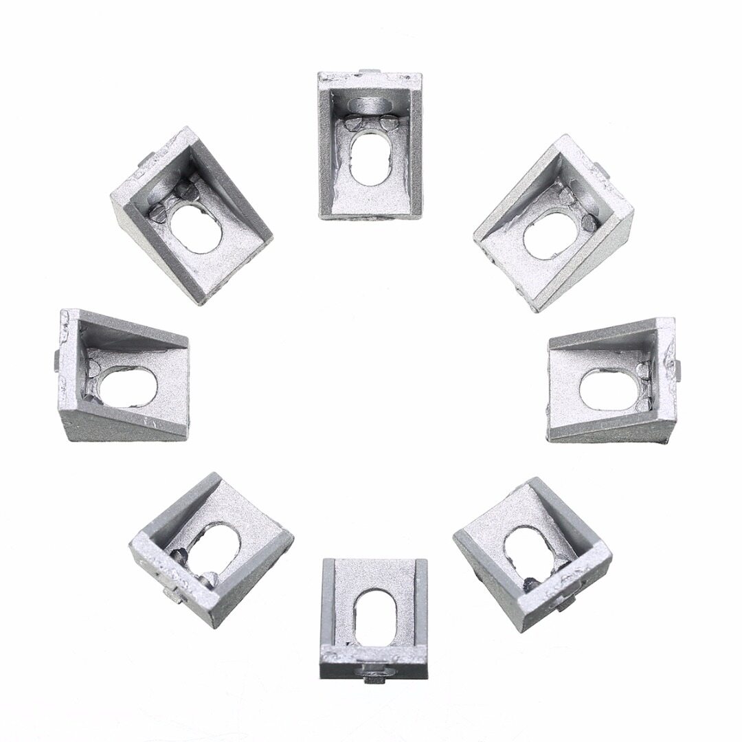BOKALI 25pcs New 20*20*17mm Solid Cast Aluminum 2020 Corner Bracket for 20mm Extrusion