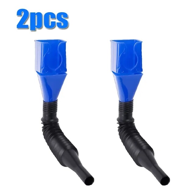 2pcs Telescopic Car Refueling Funnel Universal Car Oil Filling Equipment Portable Foldable Engine Oil Gasoline Transfer Funne