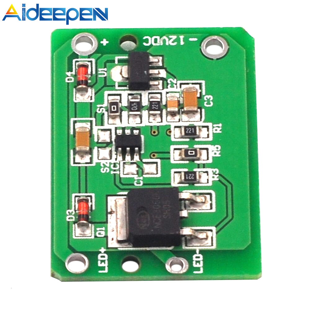 【Ready Stock】Original Aideepen 12V Capacitive Touch Switch Sensor Module Push Button Touching Key Module Jog Latch With Relay DC 6-20V 3A TTP223 module