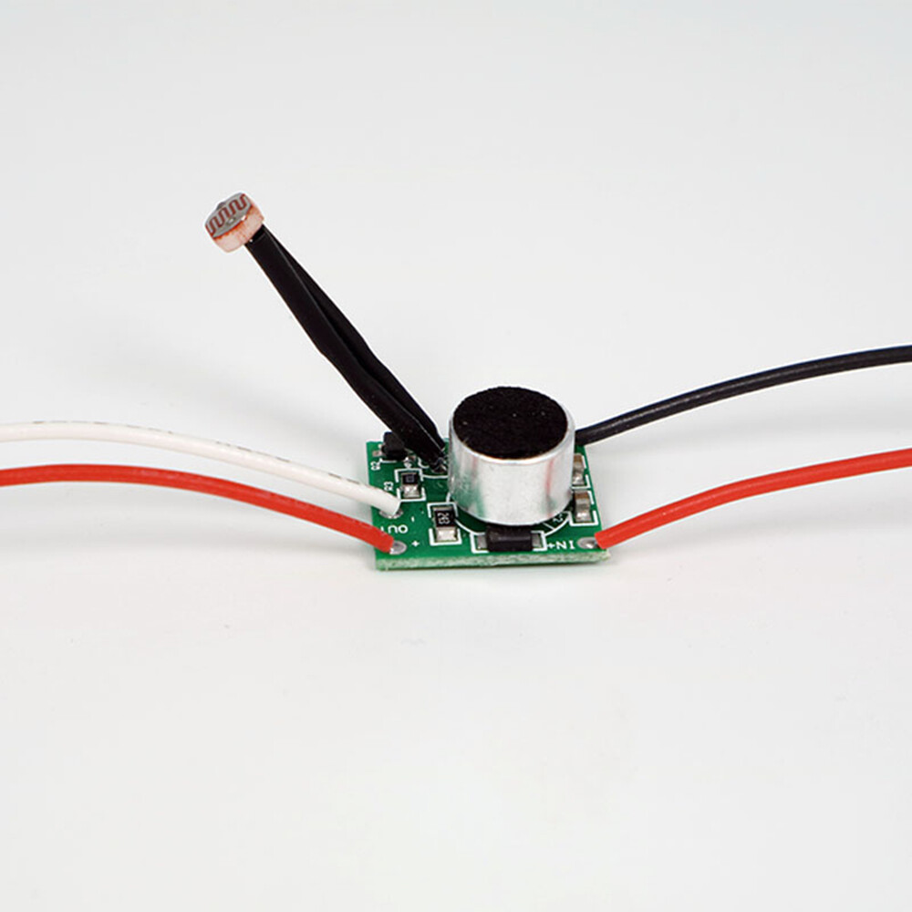 FocusAi DC 3V‑30V Sound Control Switch Module Solar Light Sensor Module Circuit Board Low Voltage Sound and Light Control Switch Module